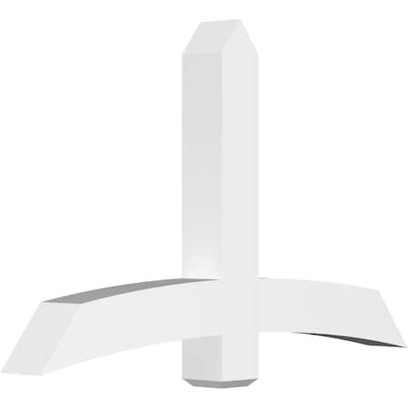 Ekena Millwork Bellingham Architectural Grade PVC Gable Bracket, 60"W x 37 1/2"H x 6"D x 6"F, 15/12 Pitch GBP060X38X0606BEL00